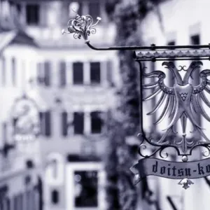 Germany, Bavaria, Rottenburg. Hotel sign Germany, Bavaria, Rottenburg. Hotel sign