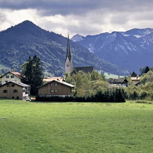 Germany, Bavaria, Schliersee. A village serves the tourists to visit the Schliersee in Bavaria