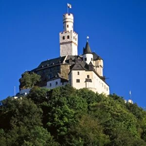 Germany, Braubach, Rhine Valley, Marksburg Castle, built 1117, UNESCO World Heritage Site