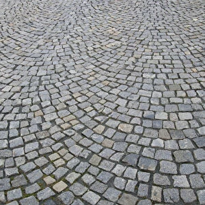 Germany, Passau. Typical historic cobblestone street