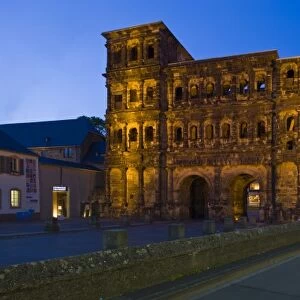 Germany, Rheinland-Pfaltz, Mosel River Valley, Trier. Porta Nigra, 2nd century Roman structure