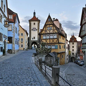 Germany, Rothenburg ob der Tauber, Ploenlein Triangular Place