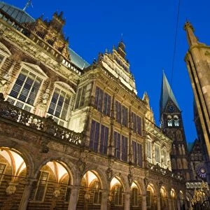 Germany, State of Bremen, Bremen. Marktplatz and Town Hall