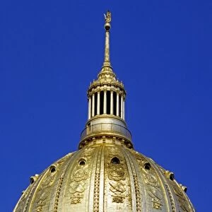 Gold leaf dome atop the West Virginia state capitol building in Charleston