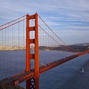 The Golden Gate Bridge from the Marin Headlands in San Francisco, California, USA