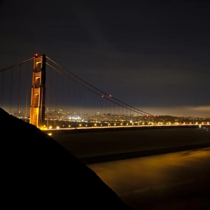 The Golden Gate Bridge from the Marin Headlands in San Francisco, California, USA