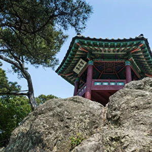 Goransa temple in the Buso mountain fortress in the Busosan park Buyeu, South Korea