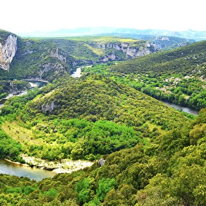 The Gorges de l Ardeche near Pas du Mousse, France