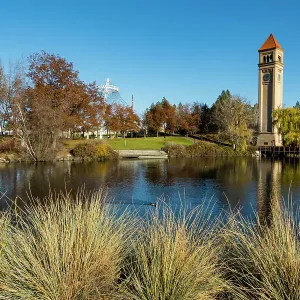 The Great Northern Clock Tower, Waterfront Park, Spokane, Washington State, USA The Great Northern Clock Tower, Waterfront Park, Spokane, Washington State, USA
