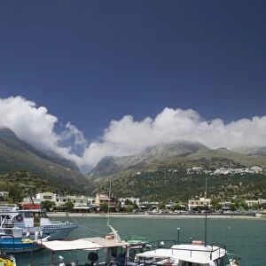GREECE, CRETE, Rethymno Province, Plakias: Town and Harbor