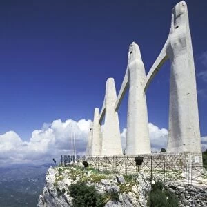 Greece, Epirus, Kamarina. View of Zalongo memorial