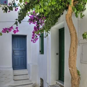 Greece, Mykonos, Hora, with great little alleyways and doorways all around you