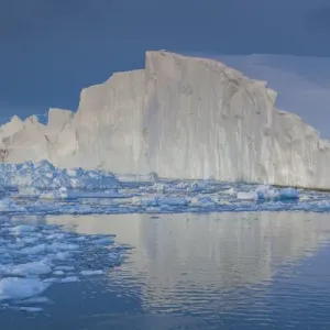 Greenland, Disko Bay, Ilulissat, floating ice at sunset Greenland, Disko Bay, Ilulissat, floating ice at sunset