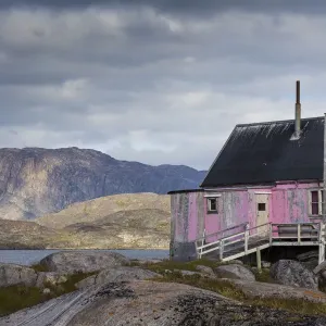 Itilleq Greenland Print: Worn Pink House Itilleq Greenland Print: Worn Pink House