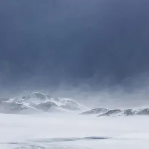 La Groenlande, Nuuk, tempête de neige tardive du printemps. La Groenlande, Nuuk, tempête de neige tardive du printemps.