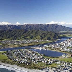 Greymouth, West Coast, South Island, New Zealand - aerial