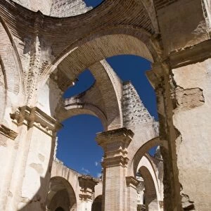 Guatemala, Antigua. The Ruins of the Cathedral de Antigua. The Cathedral was almost