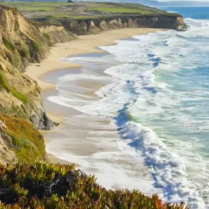 Half Moon Bay California Shore Ocean Cliffs Print Half Moon Bay California Shore Ocean Cliffs Print