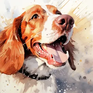 Happy dog portrait. (AI Generated) Happy dog portrait. (AI Generated)