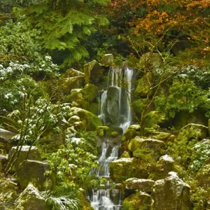 Heavenly Falls, Strolling Garden, Portland Japanese Garden, Portland, Oregon, USA