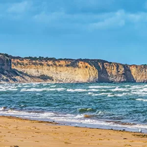 High cliffs, Omaha Beach, Normandy, France