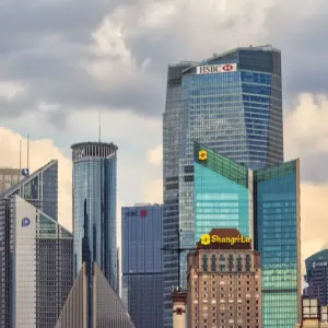 High rises in Pudong, Shanghai, China