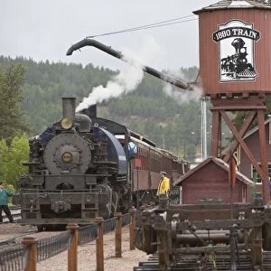Historic Steam Trains depart Hill City South Dakota in the summer season