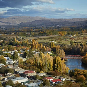 Historic township of Clyde in autumn, Central Otago, South Island, New Zealand