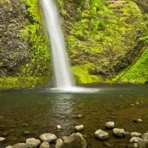 Horsetail Falls, Columbia Gorge, Oregon, USA, waterfall, scenic, landscape, nobody