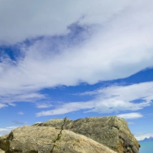 Huge rock by Lago Argentina, El Calafate, Patagonia, Argentina