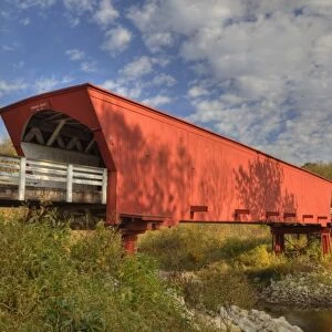IA, Madison County, Roseman Covered Bridge, built in 1883, spans Middle River