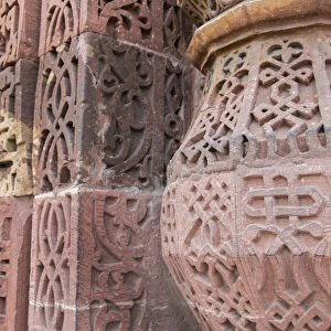 India, Delhi. Qutub Minar, circa 1193, one of earliest known samples of Islamic
