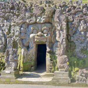 Indonesia, Bali, Ubud. Historic Balinese temples of Goa Gajah or Elephant Cave