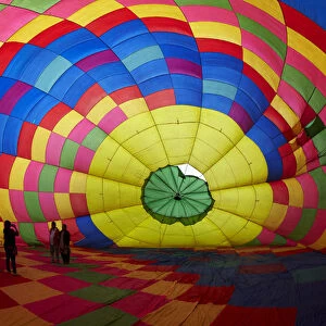 Inside a hot air balloon, Balloons over Waikato Festival, Lake Rotoroa, Hamilton