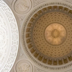 An interior view of the San Francisco City Hall dome and architectural detail - San Francisco