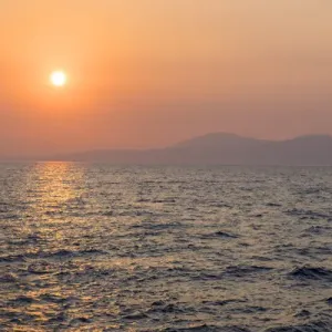 Ionian Sea at sunset, Greece, Europe Ionian Sea at sunset, Greece, Europe