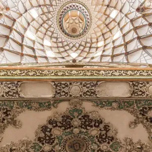 Iran, Central Iran, Kashan, Khan-e Boroujerdi, traditional carpet merchants house