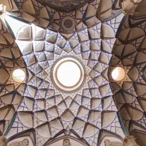 Iran, Central Iran, Kashan, Khan-e Boroujerdi, traditional carpet merchants house