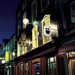 Ireland, Cork. Pub at night