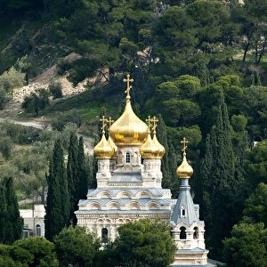 Israel; Jerusalem. The Church of Mary Magdalene is a Russian Orthodox church on the