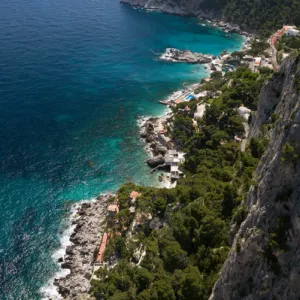 ITALY-Campania-(Bay of Naples)-CAPRI: View of Marina Piccola