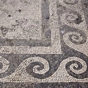 Italy, Campania, Pompeii. Mosaic floor patterns in the House of the Faun