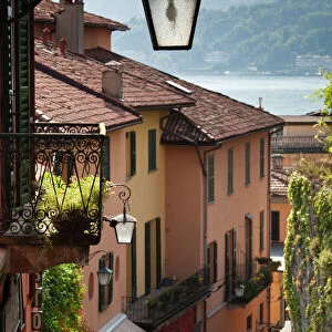Italy, Como Province, Bellagio. Salita Serbelloni stairs area