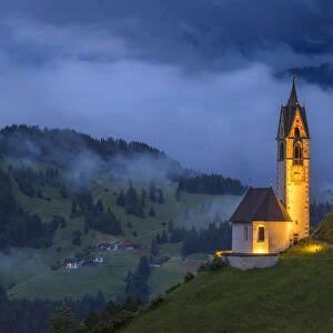 Italy, Dolomites, Val di Funes. Chapel of St