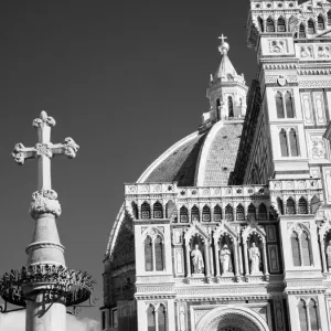 Italy, Florence. Infrared image of Santa Maria del Fiore on a sunny day Italy, Florence. Infrared image of Santa Maria del Fiore on a sunny day
