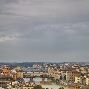 Italy, Florence, View of the Arno River