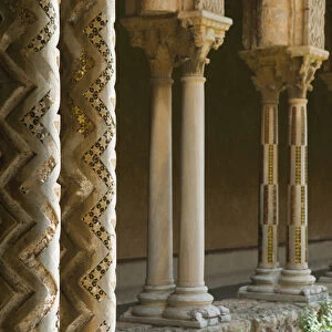 Italy, Sicily, Monreale, Santa Maria La Nuova Duomo (12th century) Cloisters & Mosaics