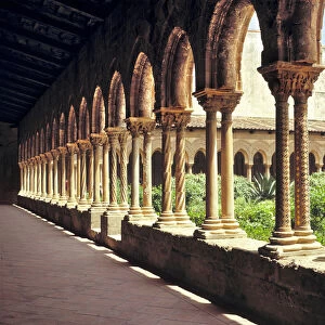 Italy, Sicily, Palermo. Craftsmen from all over Italy worked on the cloisters at