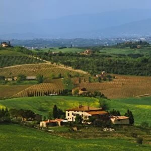 Italy, Tuscany. Scenic of the Val d Orcia countryside in Tuscany. Credit as