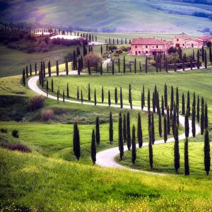 Italy, Tuscany, Val d Orcia. Farm landscape